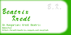 beatrix kredl business card